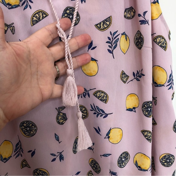 Juicy Couture pink with lemon print sleeveless blouse - Picture 3 of 6